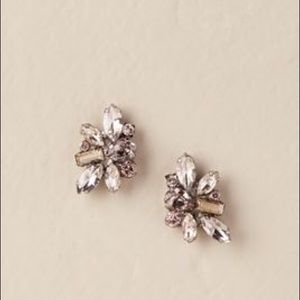 Sparkly vintage champagne studs